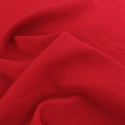 Viscose Texturée Rouge - Maison Klem