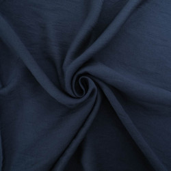 Viscose Texturée Bleu Marine - Maison Klem