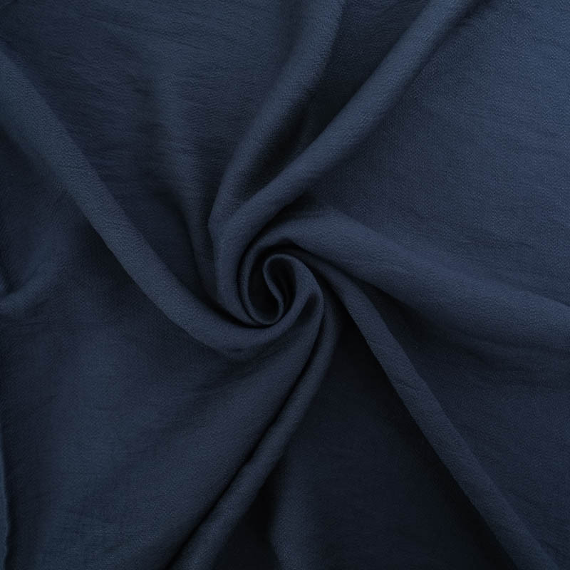 Viscose Texturée Bleu Marine - Maison Klem