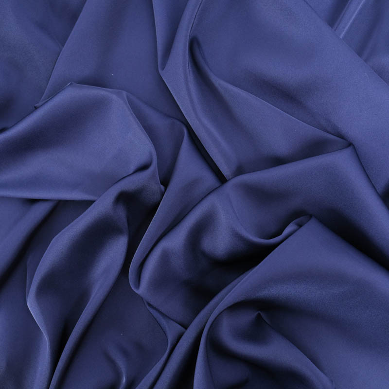 Satin Stretch Léger Léa - Bleu Marine - Maison Klem Satin Stretch Léger Léa - Bleu Marine - Maison Klem