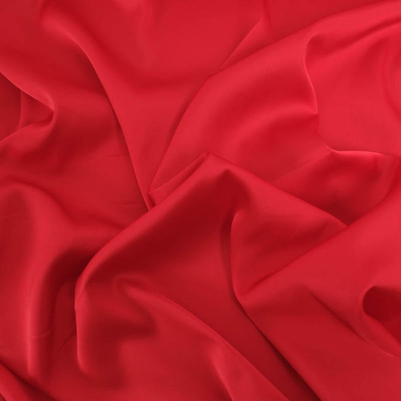 Satin Stretch Léger Léa - Rouge - Maison Klem