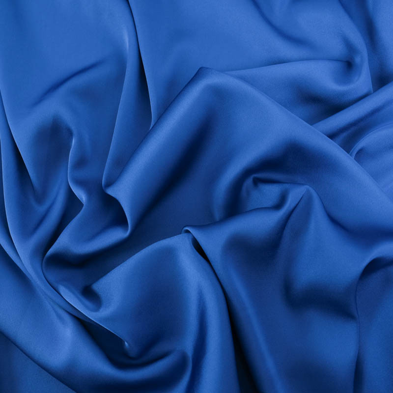 Satin Stretch Léger Léa - Bleu - Maison Klem Satin Stretch Léger Léa - Bleu - Maison Klem