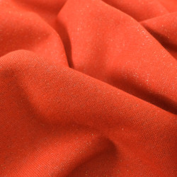 Sweat French Terry Lurex Vermillon Argent - Maison Klem