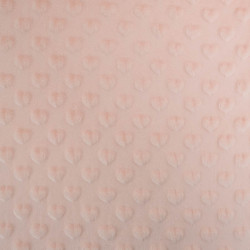 Minky Coeur Rose Clair - Maison Klem