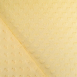 Minky Coeur Jaune Tendre - Maison Klem