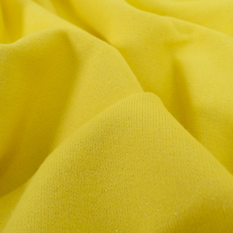 Sweat French Terry Lurex Jaune Pastel Or - Maison Klem