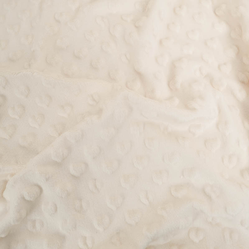 Minky Coeur Crème - Maison Klem