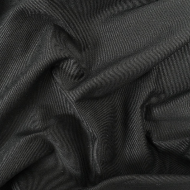 Sergé Coton Sanforisé Noir - Maison Klem