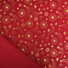 Tissu Noël Rouge Etoiles Filantes Dorées - Maison Klem