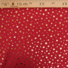 Tissu Noël Rouge Etoiles Dorées - Maison Klem