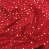 Tissu Noël Rouge Etoiles Dorées - Maison Klem