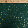 Tissu Noël Vert Etoiles Dorées - Maison Klem