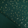 Tissu Noël Vert Etoiles Dorées - Maison Klem