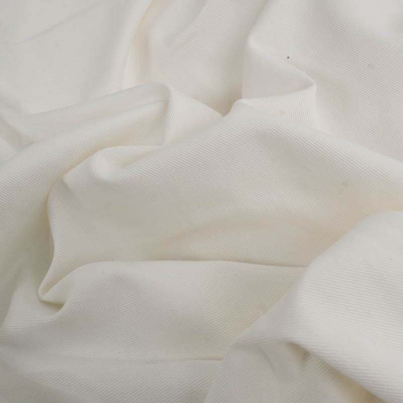 Sergé Coton Sanforisé Blanc Polaire - Maison Klem