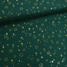 Tissu Noël Vert Etoiles Dorées - Maison Klem