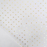 Tissu Noël Blanc Pois Dorés - Maison Klem
