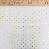 Tissu Noël Blanc Pois Dorés - Maison Klem