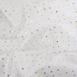 Tissu Noël Blanc Pois Dorés - Maison Klem