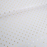 Tissu Noël Blanc Pois Dorés - Maison Klem