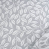 Tissu Damassé Grande Largeur Motif Feuilles Gris - Maison Klem