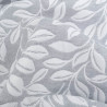 Tissu Damassé Grande Largeur Motif Feuilles Gris - Maison Klem