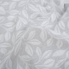 Tissu Damassé Grande Largeur Motif Feuilles Gris Perle - Maison Klem