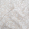 Tissu Damassé Grande Largeur Motif Feuilles Beige - Maison Klem