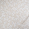 Tissu Damassé Grande Largeur Motif Feuilles Beige - Maison Klem