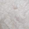 Tissu Damassé Grande Largeur Motif Feuilles Beige - Maison Klem