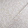 Tissu Damassé Grande Largeur Motif Feuilles Ecru Beige - Maison Klem