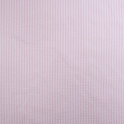 Seersucker à Rayures Rose Clair - Maison Klem