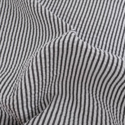 Seersucker à Rayures Noir - Maison Klem