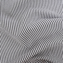 Seersucker à Rayures Noir - Maison Klem