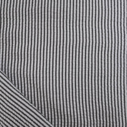 Seersucker à Rayures Noir - Maison Klem