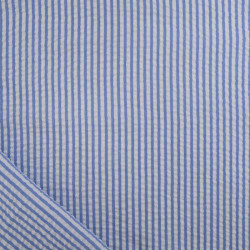 Seersucker à Rayures Bleu - Maison Klem