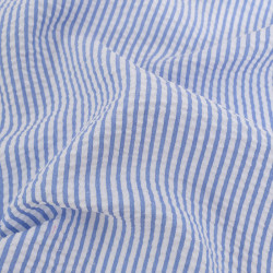 Seersucker à Rayures Bleu - Maison Klem