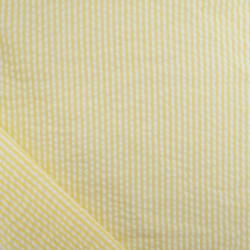 Seersucker à Rayures Jaune - Maison Klem