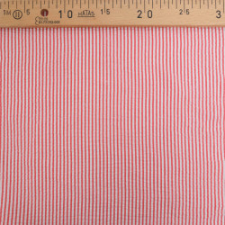 Seersucker à Rayures Rouge - Maison Klem
