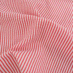 Seersucker à Rayures Rouge - Maison Klem