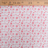 Tissu Noël Coton Flocon Rouge Fond Blanc - Maison Klem