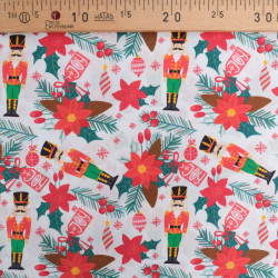 Tissu Noël Coton Casse Noisette - Maison Klem