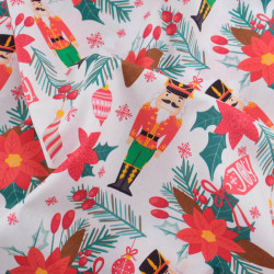 Tissu Noël Coton Casse Noisette - Maison Klem