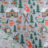 Tissu Noël Coton Chalet De Montagne - Maison Klem