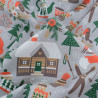 Tissu Noël Coton Chalet De Montagne - Maison Klem