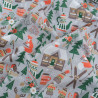 Tissu Noël Coton Chalet De Montagne - Maison Klem