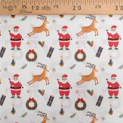 Tissu Noël Coton Père Noël - Maison Klem
