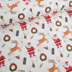 Tissu Noël Coton Père Noël - Maison Klem
