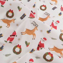 Tissu Noël Coton Père Noël - Maison Klem