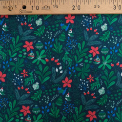 Tissu Noël Coton Motif Noël Enchanté - Maison Klem