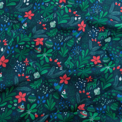 Tissu Noël Coton Motif Noël Enchanté - Maison Klem